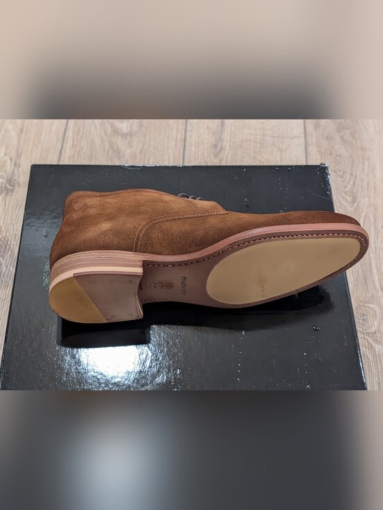 $495 Mens Magnanni Suede Chukka Boots Cognac US 9.5 main image 7